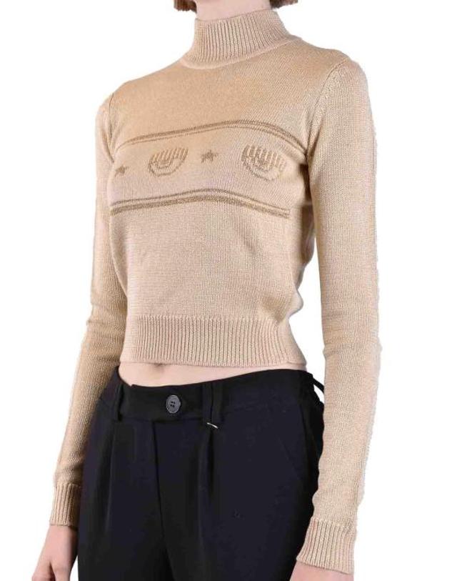 키아라 페라니 [해외직구] 23FW 키아라 페라그니 긴팔 티셔츠 75CBFM11CMH27901 Beige 착용컷