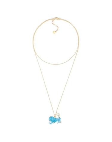 [해외직구] 22SS 디올 목걸이 팬던트 N1695CSVPL GOLD BLUE
