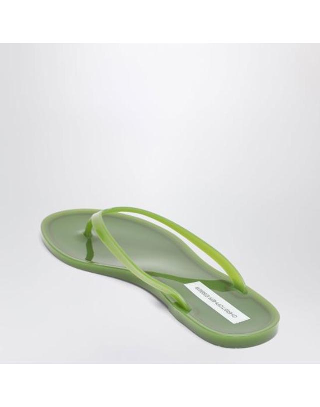 크리스토퍼에스버 [해외직구] 26FW 크리스토퍼에스버 뮬 슬리퍼 24029356PVC DG GREEN 착용컷