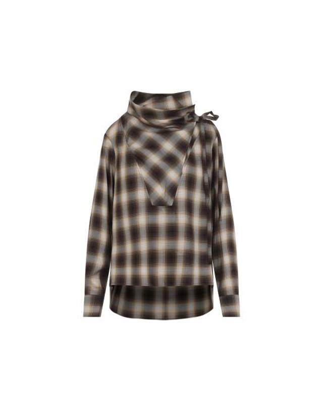 씨오 [해외직구] 26FW 씨오 셔츠 2728SMTP 204 BROWN MULTI 착용컷