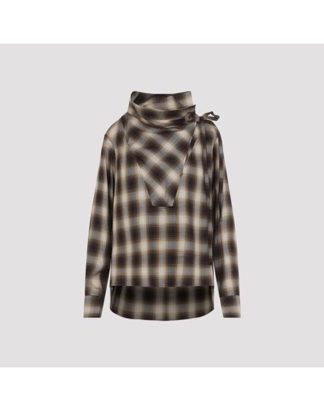 씨오 [해외직구] 26FW 씨오 셔츠 2728SMTP 204 BROWN MULTI 착용컷