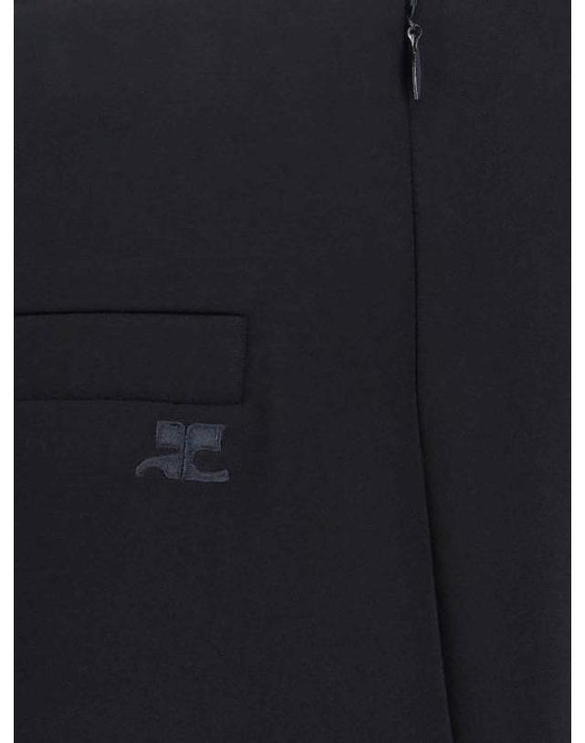 쿠레주 [해외직구] 26SS 쿠레쥬 미디 스커트 126CJU330PL0159 9999 Black 착용컷