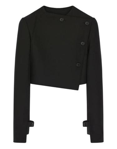 [해외직구] 25FW 쿠레쥬 오블리크 테일러드 자켓 425CVE137PL0170 9999 BLACK