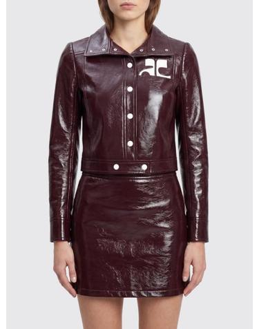 [해외직구] 26FW 쿠레쥬 가죽 자켓 223CBL005VY0014 4090 Burgundy