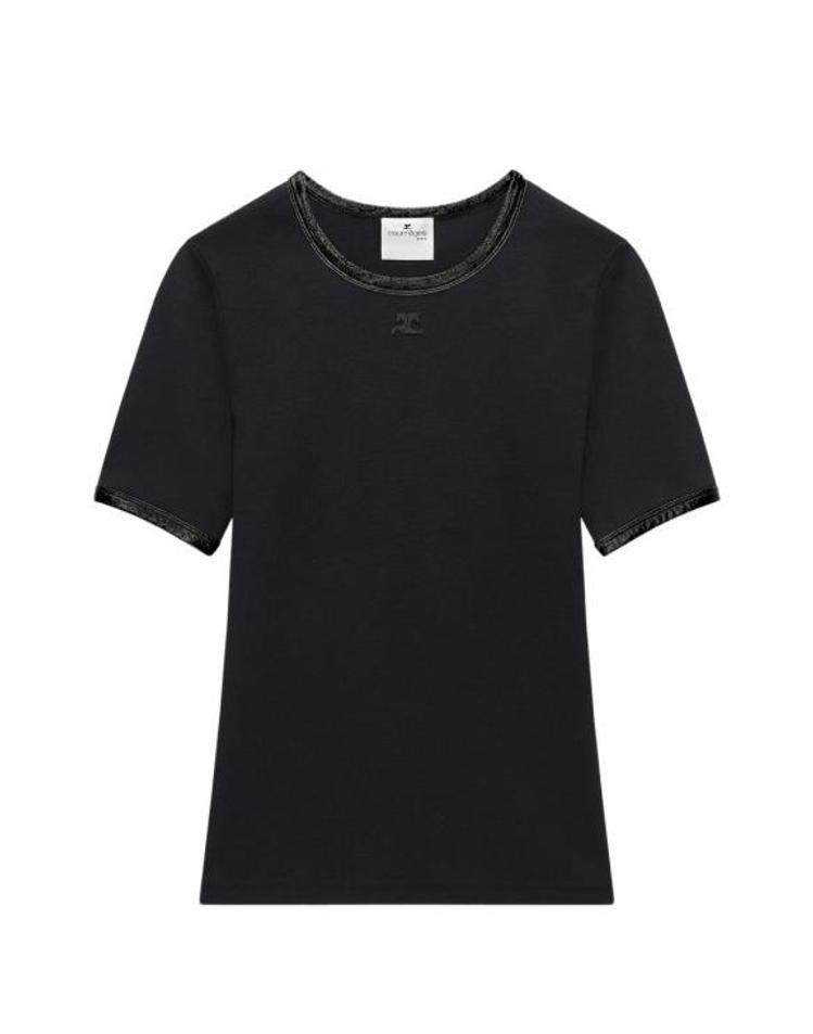 COURREGES [해외] [쿠레주] 26FW 쿠레쥬 반팔 티셔츠 326JTS017JS03119999 Black E8DRXX39182