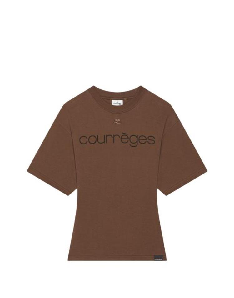 COURREGES [해외] [쿠레주] 26FW 쿠레쥬 반팔 티셔츠 326JTS168JS0312 B263 BROWN E8DRXX39574