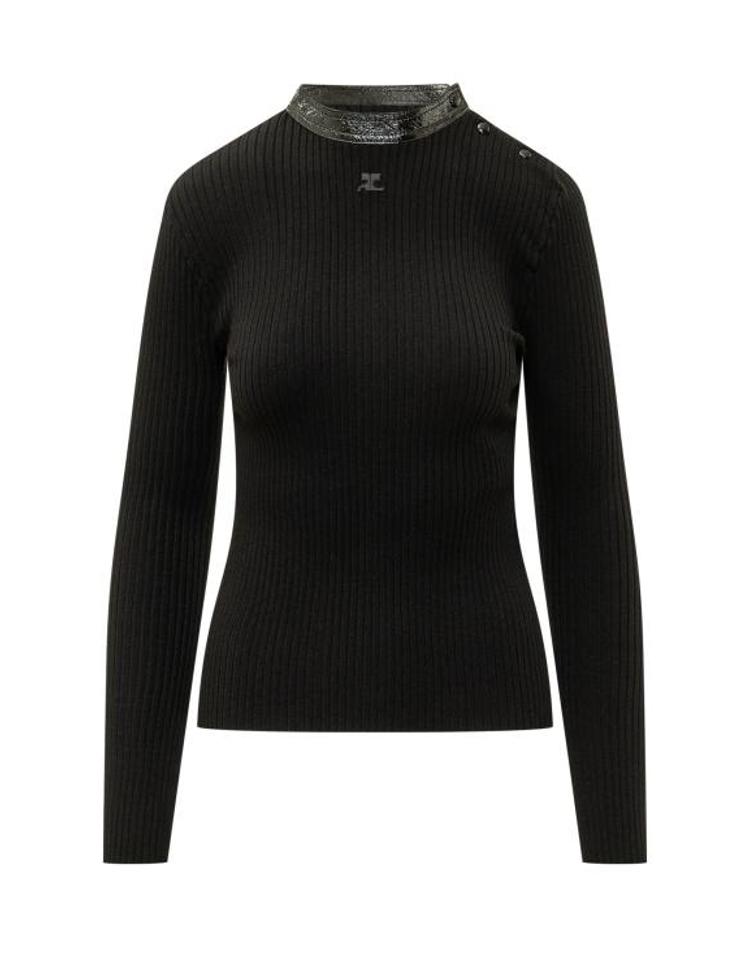 COURREGES [해외] [쿠레주] 26FW 쿠레쥬 스웨터 326MPU285FI0001 9999 BLACK E8DRXX39591