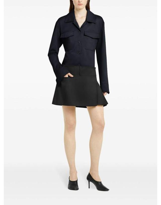 쿠레주 [해외직구] 25SS 쿠레쥬 블라우스 125CCH074PL01787075 Dark Blue 착용컷