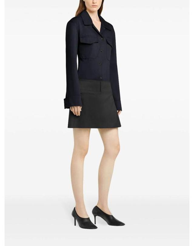 쿠레주 [해외직구] 25SS 쿠레쥬 블라우스 125CCH074PL01787075 Dark Blue 착용컷