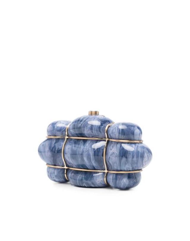 컬트 가이아 [해외직구] 26FW 컬트 가이아 클러치 파우치 HDBCL37212AC37 BOLLA TIDEM BLUE WHITE 착용컷