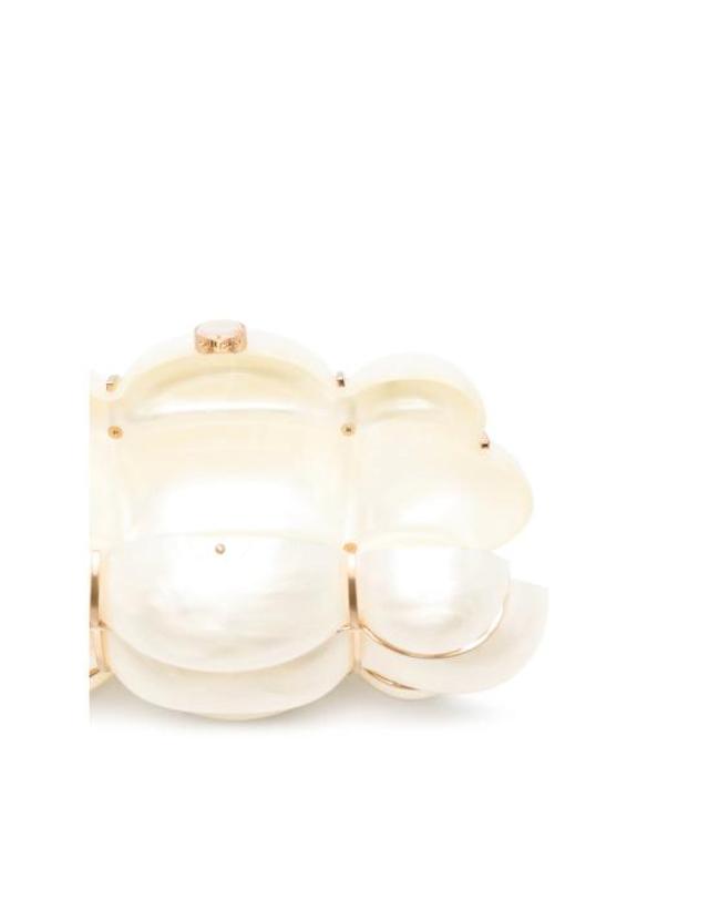 컬트 가이아 [해외직구] 26FW 컬트 가이아 클러치 파우치 HDBCL37212AC18 BOLLA IVORY NEUTRALS 착용컷