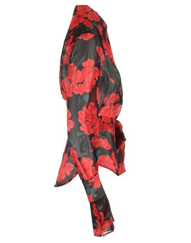 이큅먼트 [해외직구] 24FW 이큅먼트 셔츠 T0168A0130TRUEBLACKMULTI Red 착용컷