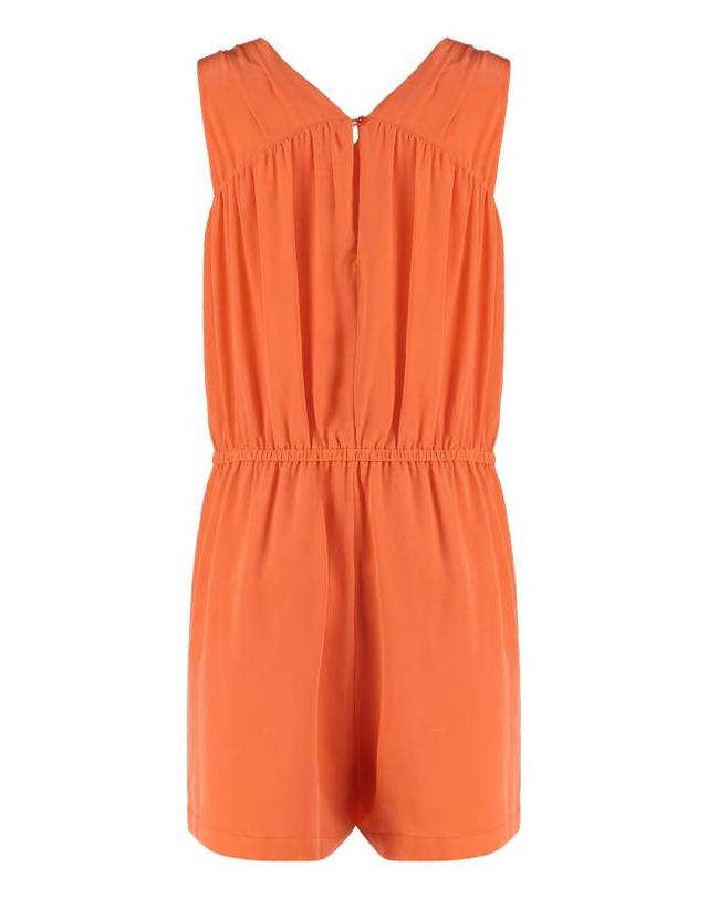 이큅먼트 [해외직구] 23FW 이큅먼트 미디 원피스 O0007FQ23NASTURTIUM Orange 착용컷