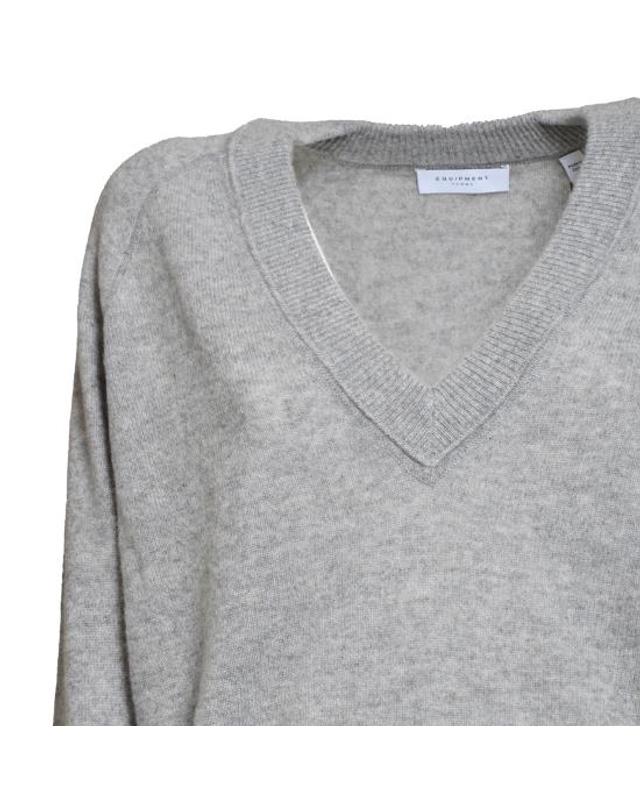 이큅먼트 [해외직구] 26SS 이큅먼트 스웨터 6109SW01372 HEATHERGREY Grigio chiaro 착용컷