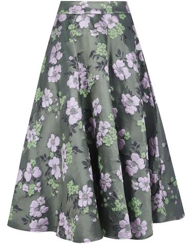 [해외직구] 26FW 에쌍씨엘 미디 스커트 KATHYANNE K1DA COMBO DUSTY GREEN