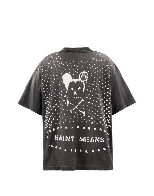 세인트 미카엘 [해외직구] 26 FW SAINT MXXXXXX X 블랙민스 그래픽 프린트 티셔츠 SMMK10000C50BK TP457954324 착용컷