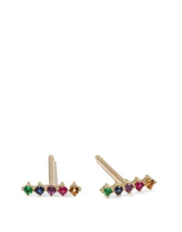[해외직구] 26 FW OTIUMBERG OTIUMBERG RAINBOWBARSTUDPAIR MULTICOLOUR  Precious Metals  9kt Gold RAINBOWBARSTUDPAIR TP458927637