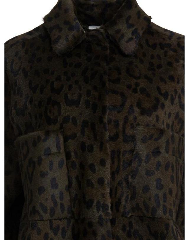 펄링 바이 지아니 [해외직구] 25FW 펄링바이지아니 무스탕 PERLAAGNELLOLEOPARDOMILITARE BROWN 착용컷