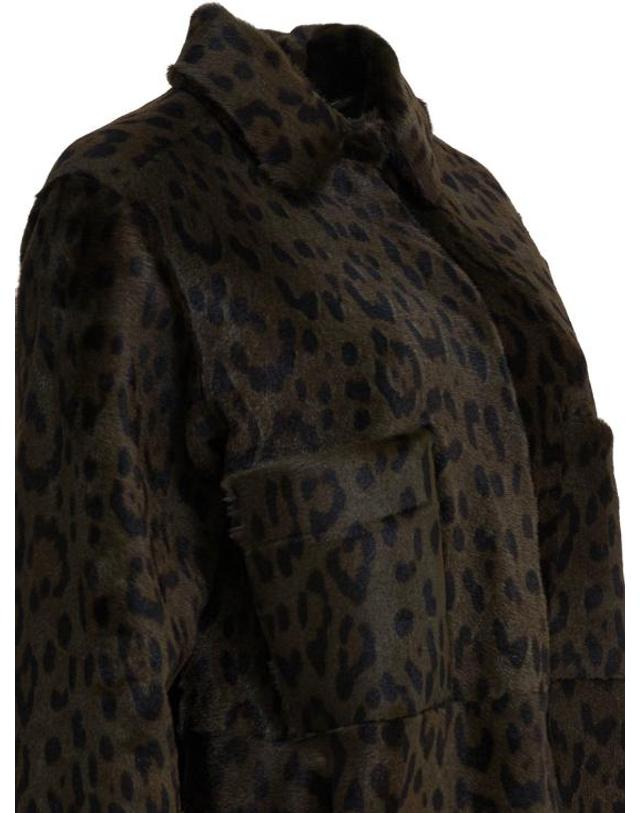 펄링 바이 지아니 [해외직구] 25FW 펄링바이지아니 무스탕 PERLAAGNELLOLEOPARDOMILITARE BROWN 착용컷