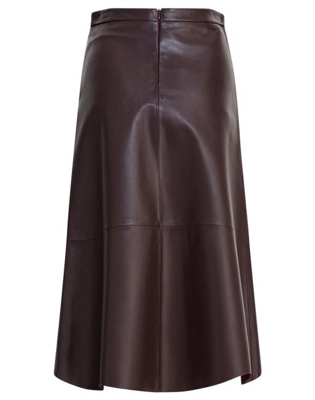 펄링 바이 지아니 [해외직구] 25FW 펄링바이지아니 미디 스커트 GWENDANAPPA GLOVEBORDEAUX Beige 착용컷