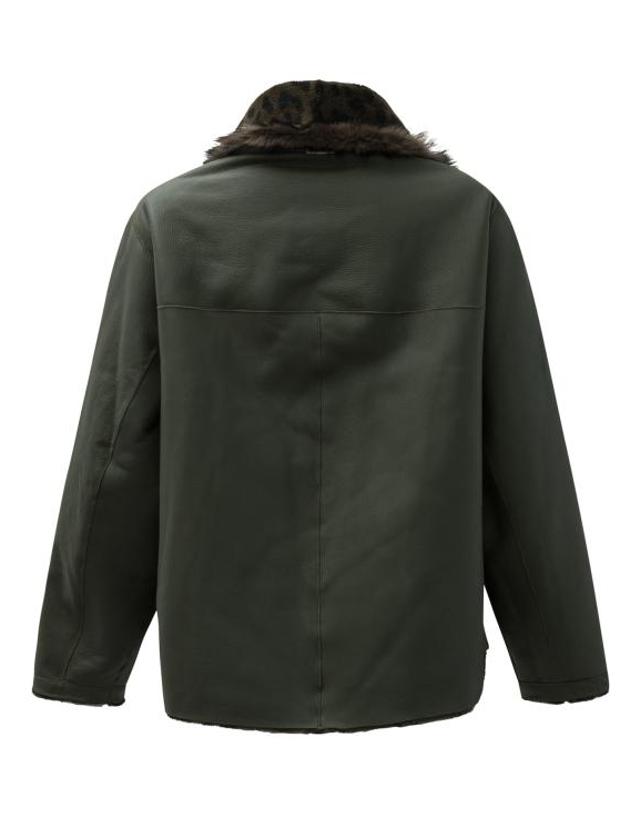 펄링 바이 지아니 [해외직구] 25FW 펄링바이지아니 케이프 ALISON MIXAGNELLO LEOPARDOMILITARY Green 착용컷