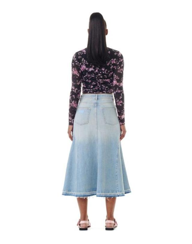 가니 [해외직구] 24FW 가니 데님 스커트 J1474 091 34 Light Blue 착용컷