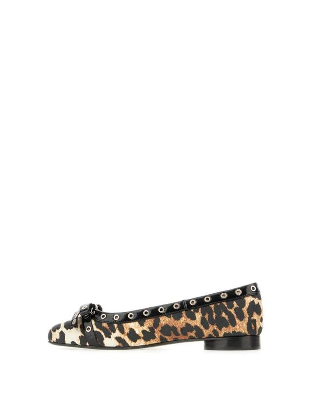 가니 [해외직구] 25SS 가니 플랫 슈즈 S31094929 842 LEOPARD PRINT 착용컷