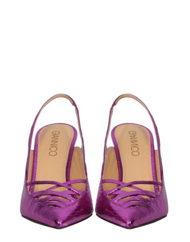 지안니코 [해외직구] 21FW 지아니코 힐 펌프스 GI023010CP30918057 Purple 착용컷