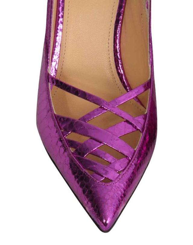 지안니코 [해외직구] 21FW 지아니코 힐 펌프스 GI023010CP30918057 Purple 착용컷