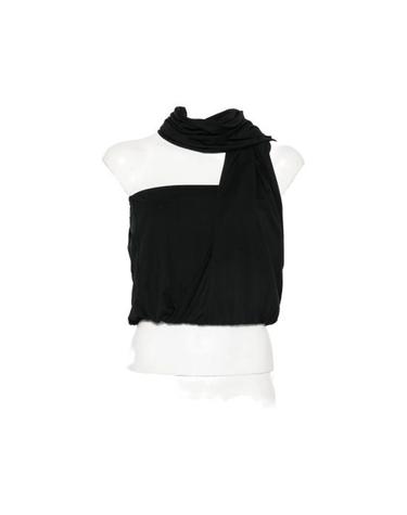 [해외직구] 26FW 기마구아스 블라우스 SCARF TOP BLACK