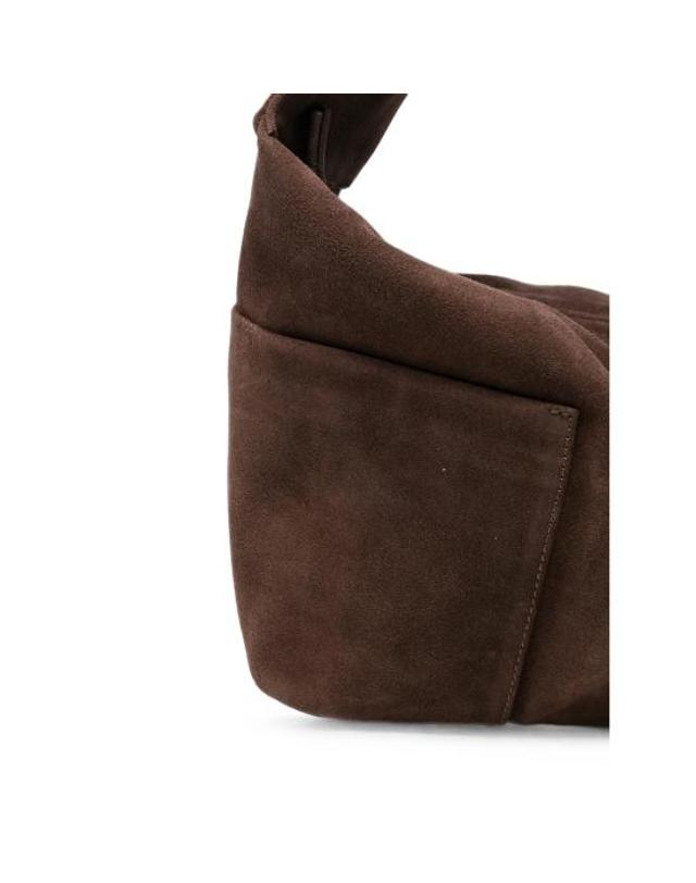 지마구아스 [해외직구] 26FW 기마구아스 토트백 MINI SACCO SUEDE BROWN 착용컷