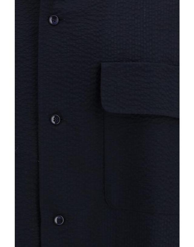 조르지오 아르마니 [해외직구] 26SS 조르지오 아르마니 긴팔 셔츠 GM003496TE11186 UB115 BLUE 착용컷