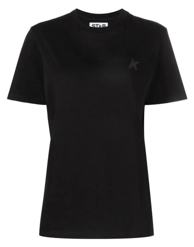골든구스 [해외직구] 25FW 골든구스 스타 컬렉션 블랙 스타 티셔츠 GWP01220P000593 90100 BLACK 착용컷