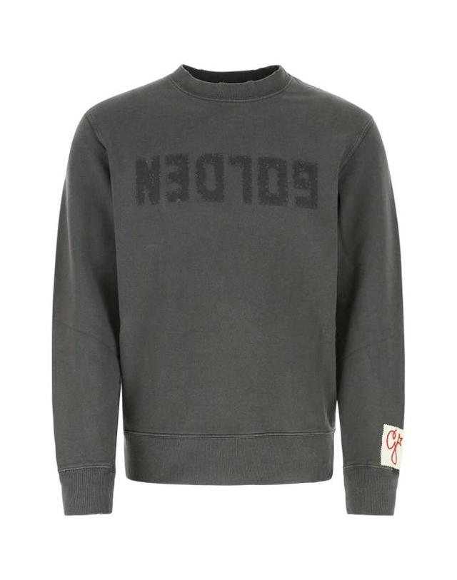 GOLDEN GOOSE [해외] 26FW 골든구스 골든 레터링 올리브 그린 스웨트셔츠 GMP01223P000642 60318 Grey