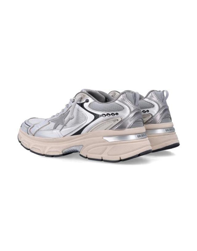 골든구스 [해외직구] 26SS 골든구스 라이트스타 스니커즈 GMF00724F007843 60320 GREY SILVER BLACK 착용컷