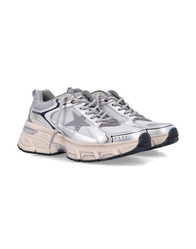 골든구스 [해외직구] 26SS 골든구스 라이트스타 스니커즈 GWF00724F007843 60320 GREY SILVER BLACK 착용컷