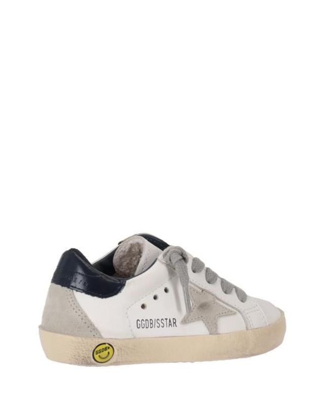 골든구스 [해외직구] 26FW 주니어 골든구스 스니커즈 GJF00102F000414 10303 WHITE ICE NAVY BLUE 착용컷