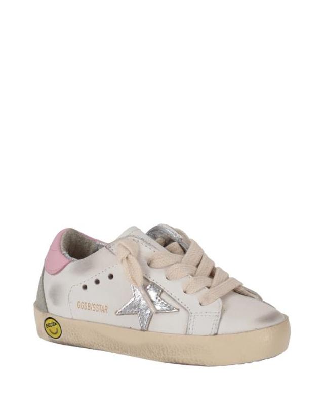 골든구스 [해외직구] 26FW 주니어 골든구스 스니커즈 GJF00102F004662 11531 WHITE SILVER ICE ORCHID PINK 착용컷