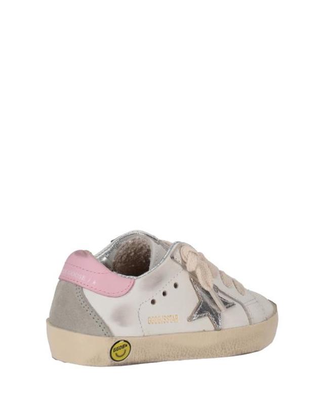 골든구스 [해외직구] 26FW 주니어 골든구스 스니커즈 GJF00102F004662 11531 WHITE SILVER ICE ORCHID PINK 착용컷