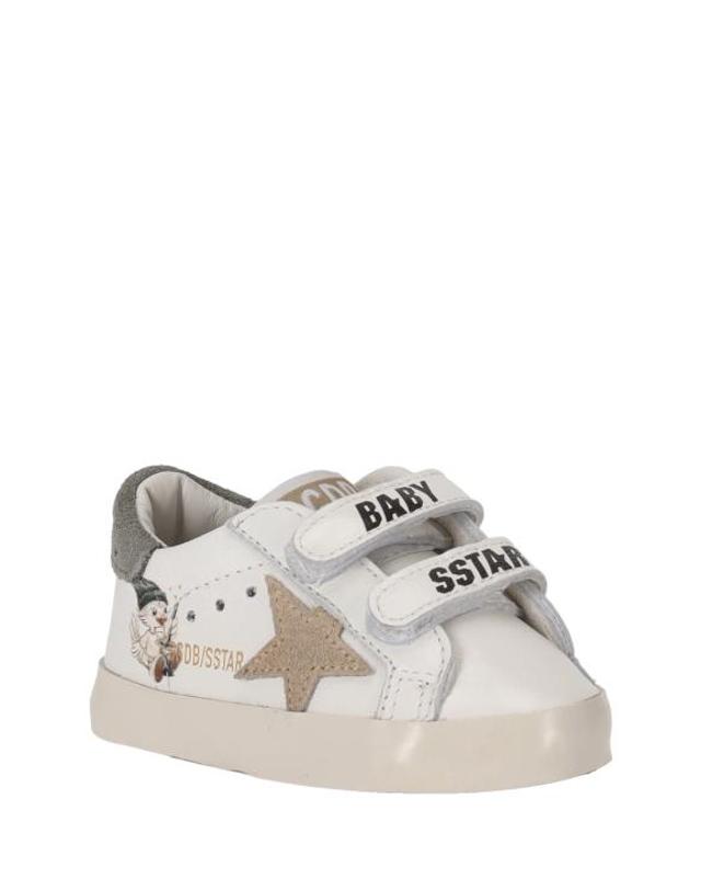 골든구스 [해외직구] 26FW 주니어 골든구스 스니커즈 GIF00166F008017 10613 WHITE BEIGE GREEN 착용컷