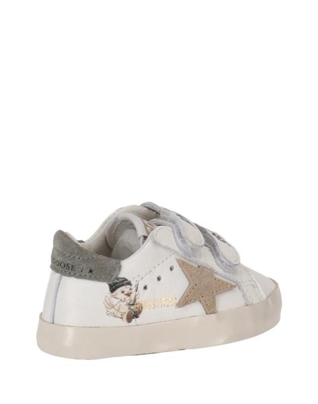 골든구스 [해외직구] 26FW 주니어 골든구스 스니커즈 GIF00166F008017 10613 WHITE BEIGE GREEN 착용컷