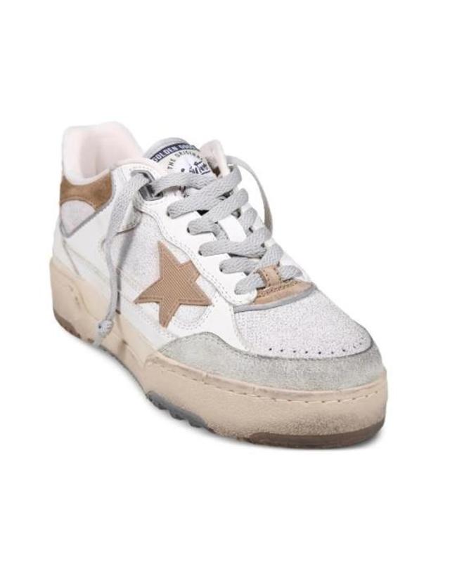 골든구스 [해외직구] 26SS 골든구스 포티 2 스니커즈 GWF00630F007957 11981 WHITE BEIGE TABACCO 착용컷