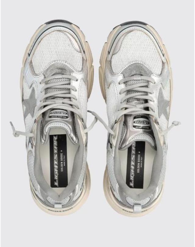 골든구스 [해외직구] 26SS 골든구스 라이트스타 스니커즈 GMF00724F007843 60320 GREY SILVER BLACK 착용컷