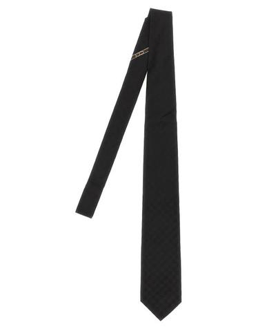 [해외직구] 26FW 구찌 GG 패턴 실크 타이 4565204B0021000 Black