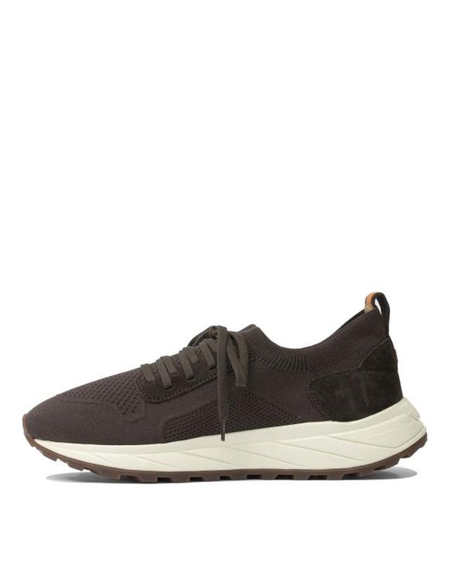 헨더슨 [해외직구] 25FW 헨더슨 스니커즈 APOLLO254KNIT FONDENTE SUEDE MODICA Brown 착용컷