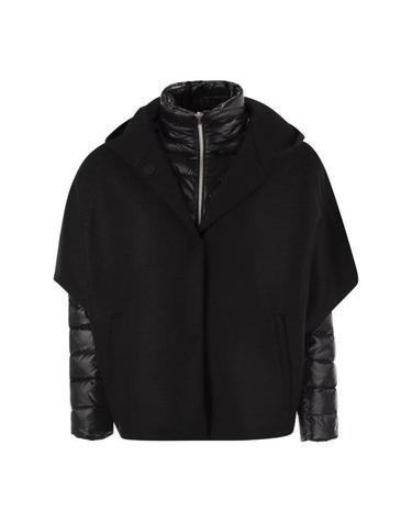[해외직구] 25FW 에르노 펠트 울  울트라라이트 나일론 리조트 케이프 PI00154DR333729300 BLACK