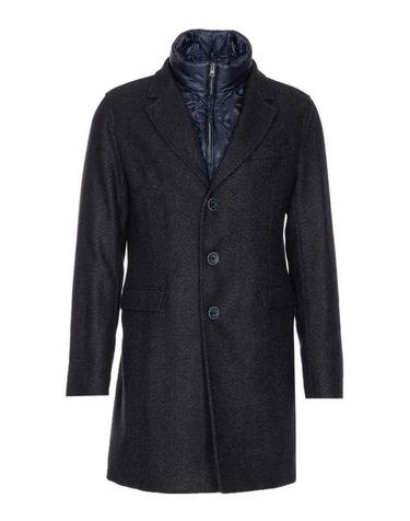 [해외직구] 26FW 에르노 헤링본 싱글 브레스티드 코트 CA000216U33457R9200 Blue