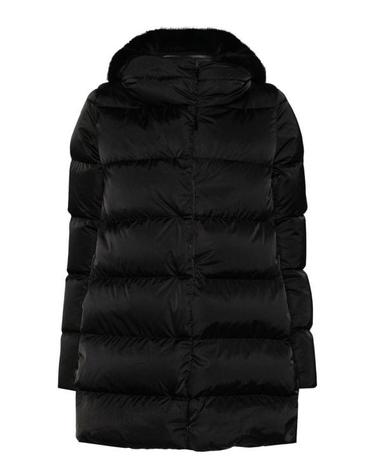 [해외직구] 26FW 에르노 새틴  뉴 레이디 퍼 A셰이프 다운 자킷 PI001934D12170Z9300 Black