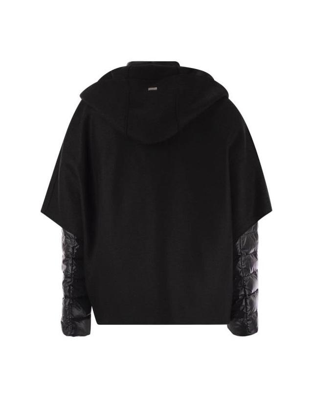 에르노 [해외직구] 25FW 에르노 펠트 울 울트라라이트 나일론 리조트 케이프 PI00154DR333729300 BLACK 착용컷