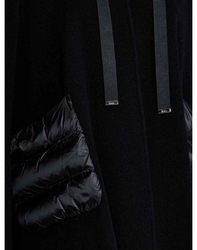 에르노 [해외직구] 26FW 에르노 퀼티드 포켓 판초 GC00066DR333959300 BLACK 착용컷